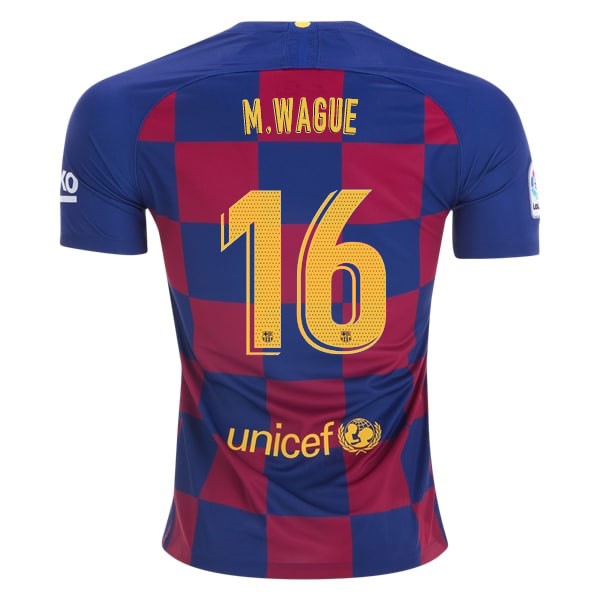 Camiseta Barcelona NO.16 Wague 2ª Kit 2019 2020 Amarillo